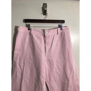 Universal Thread Womens Jeans 16 High Rise Wide Leg Ankle Comfort Stretch Pink